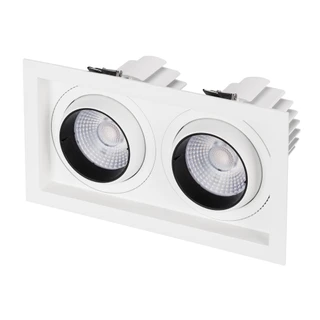 Фото #1 товара Светильник MS-VORTEX-BUILT-S250x140-2x30W Day4000 (WH-WH, 50 deg, 230V) (Arlight, IP20 Металл, 5 лет)