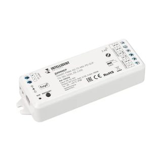 Фото #1 товара INTELLIGENT ARLIGHT Диммер SMART-PWM-102-72-MIX-PD-SUF (12-36V, 2x5A, ZB, 2.4G) (IARL, Пластик)