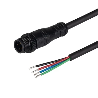 Фото #1 товара Коннектор питания ARL-WAVE-1010-RGB-CON-POWER-MALE-BLK (Arlight, IP67 Пластик, 3 года)