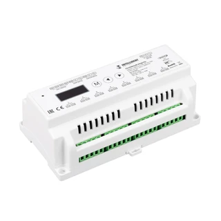 Фото #1 товара INTELLIGENT ARLIGHT Релейный модуль SMART-SWITCH-708-82-D2-DIN (230V, 8x10A, DALI, DMX512) (IARL, IP20 Пластик, 5 лет)