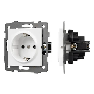 Фото #1 товара Механизм электрической розетки SCT-MEU1-PL-WH-V (250V, 16A) (Arlight, -)