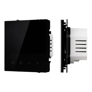 Фото #1 товара Терморегулятор SWT-NOBE-MTE-SFPL-BK (электрический тёплый пол) (Arlight, Черный оникс)