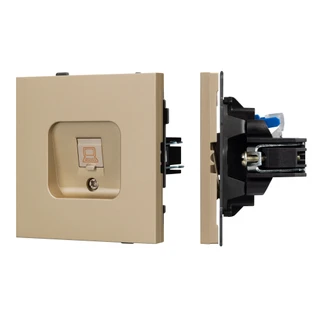 Фото #1 товара Механизм компьютерной розетки SCT-TENDO-MPC1-SFPL-GD (RJ-45, CAT6) (Arlight, -)