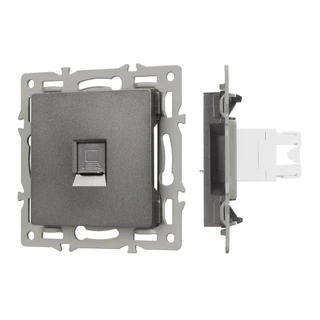 Фото #1 товара Механизм компьютерной розетки SCT-MPC1-PL-GR (RJ-45, CAT6) (Arlight, -)