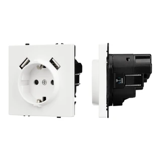 Фото #1 товара Механизм розетки с USB зарядкой SCT-NOBE-MUAA-SFPL-WH (230V, 16A) (Arlight, -)