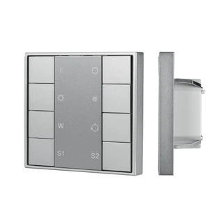 Фото #1 товара INTELLIGENT ARLIGHT Кнопочная панель DALI-201-23-1G-2SC-RGBW-DT8-IN Silver (BUS, Frame) (IARL, IP20 Металл, 3 года)