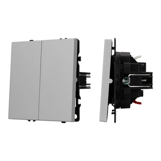 Фото #1 товара Механизм выключателя двухклавишный непроходной SWT-NOBE-MK02-SFPL-IS (230V, 10A) (Arlight, -)