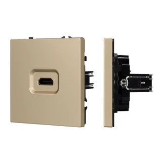 Фото #1 товара Механизм HDMI розетки SCT-NOBE-MHD1-SFPL-GD (Arlight, Золотой песок)