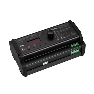 Фото #1 товара INTELLIGENT ARLIGHT Диммер SMART-TRIAC-601-82-DIM-PD-DIN Black (230V, 6А, DALI, DMX512, 2.4G) (IARL, IP20 Пластик, 5 лет)