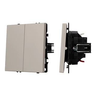 Фото #1 товара Механизм выключателя двухклавишный непроходной SWT-NOBE-MK02-SFPL-CA (230V, 10A) (Arlight, -)