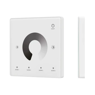 Фото #1 товара INTELLIGENT ARLIGHT Сенсорная панель SMART-RF-801-11-1G-4SC-DIM белый (3V, 2.4G) накладная (IARL, IP20 Пластик, 5 лет)