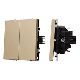 Фото #1 товара ARL NOBE Выключатель звонковый 2 кл софт-тач золотой песок SWT-MKR2-SFPL-GD (250V, 10A) (Arlight, -)