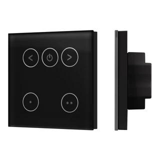 Фото #1 товара INTELLIGENT ARLIGHT Сенсорная панель SMART-TRIAC-601-11 Черная (230V, 1.5A, TUYA Wi-Fi, 2.4G) (IARL, IP20 Пластик, 5 лет)