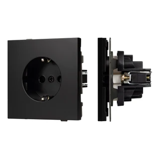 Фото #1 товара Механизм электрической розетки SCT-TENDO-MEU1-PL-BK (230V, 16A) (Arlight, -)