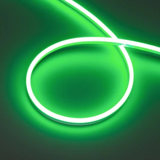 Фото #1 товара Светодиодная лента герметичная HALO-SIDE-A168-6x13mm 24V Green (10 W/m, IP67, 2835, 5m) (Arlight, Силикон)
