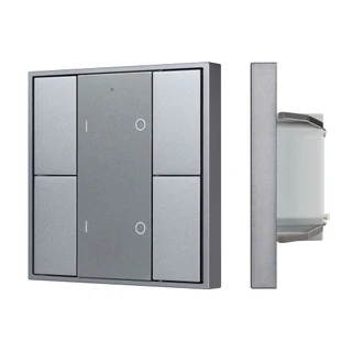 Фото #1 товара INTELLIGENT ARLIGHT Кнопочная панель DALI-201-23-2G-DIM-DT6-IN Silver (BUS, Frame) (IARL, IP20 Металл, 3 года)