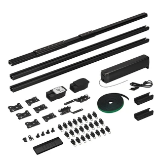 Фото #1 товара Карниз для штор с электроприводом CNK-M1-TY-RF-3M-BK (Arlight, IP20 Металл, 5 лет)