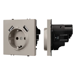 Фото #1 товара Механизм розетки с USB зарядкой SCT-NOBE-MUAA-SFPL-CA (230V, 16A) (Arlight, -)