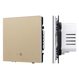 Фото #1 товара ARL NOBE Терморегулятор вод тёплый пол золотой песок SWT-MTW-SFPL-GD (95-240V, 5A, датч возд) (Arlight, -)