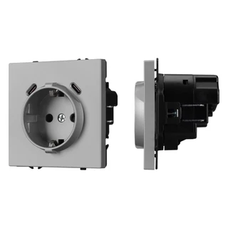 Фото #1 товара Механизм розетки с USB зарядкой SCT-NOBE-MUCC-SFPL-IS (230V, 16A) (Arlight, -)