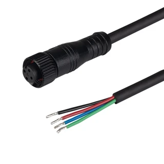 Фото #1 товара Коннектор питания ARL-WAVE-0612-RGB-CON-POWER-FEMALE-BLK (Arlight, IP67 Пластик, 3 года)