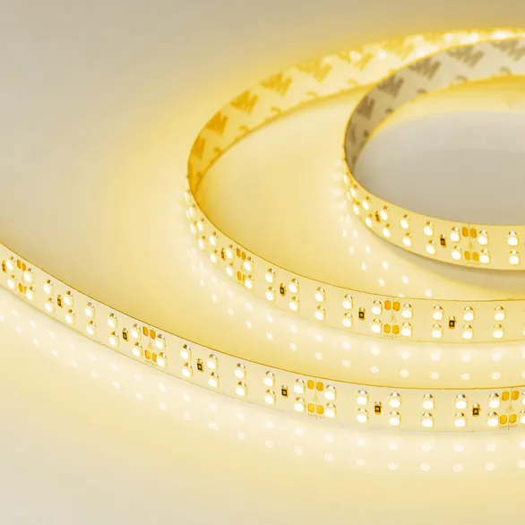 Светодиодная лента RT 2-5000 24V Yellow 2x2 (3528, 1200 LED, LUX) (Arlight, 19.2 Вт/м, IP20)