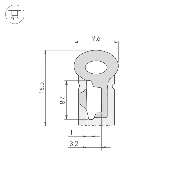 Силиконовый профиль WPH-FLEX-0817-SIDE-S8-10m WHITE (Arlight, Силикон)