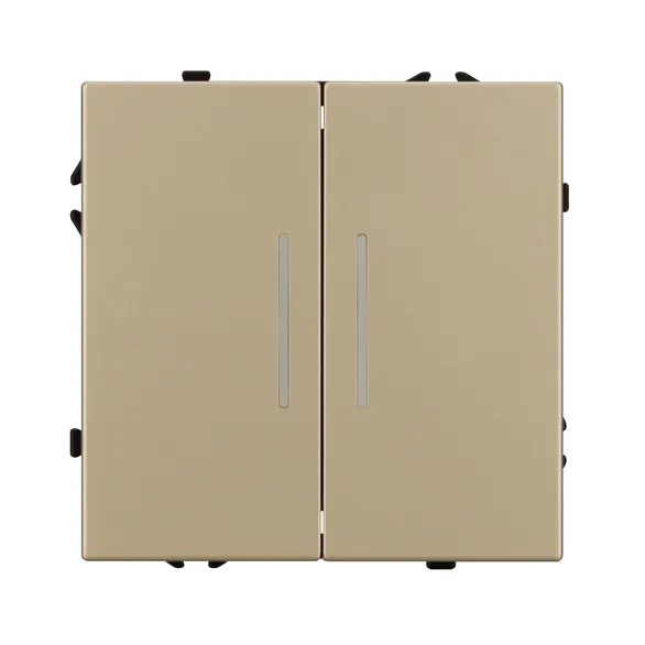 Механизм выключателя двухклавишный непроходной LED SWT-NOBE-MK02-SFPL-L-GD (230V, 10A) (Arlight, -)