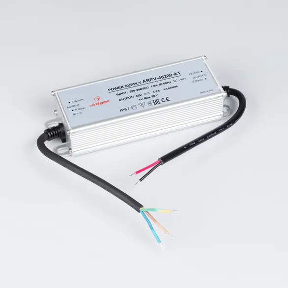 Блок питания ARPV-48200-A1 (48V, 4.2A, 200W) (Arlight, IP67 Металл, 3 года)