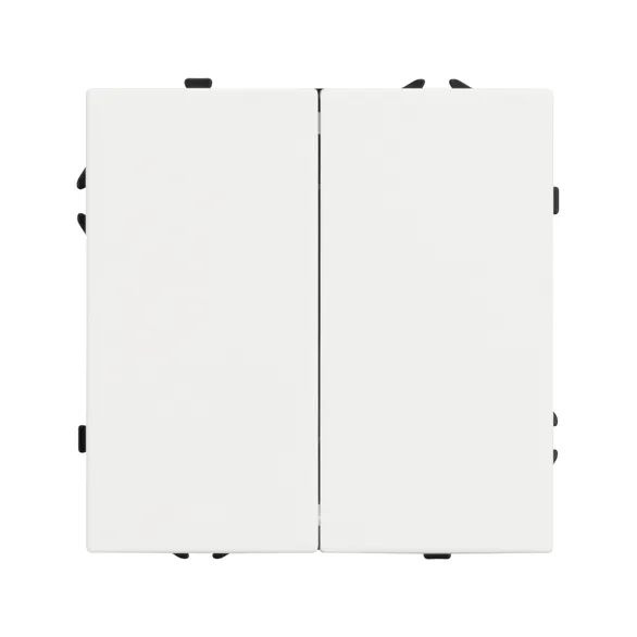 Механизм выключателя двухклавишный проходной SWT-NOBE-MKP2-SFPL-WH (230V, 10A) (Arlight, -)