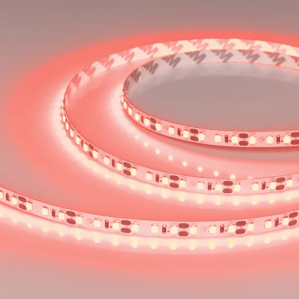 Светодиодная лента RT-A120-8mm 12V Red (9.6 W/m, IP20, 2835, 5m) (Arlight, 9.6 Вт/м, IP20)