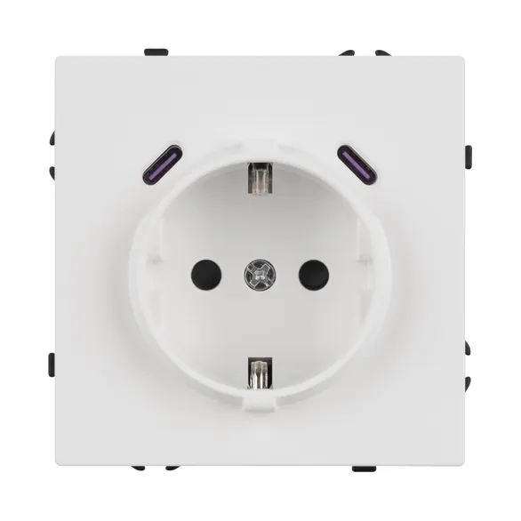Механизм розетки с USB зарядкой SCT-NOBE-MUCC-SFPL-WH (230V, 16A) (Arlight, -)