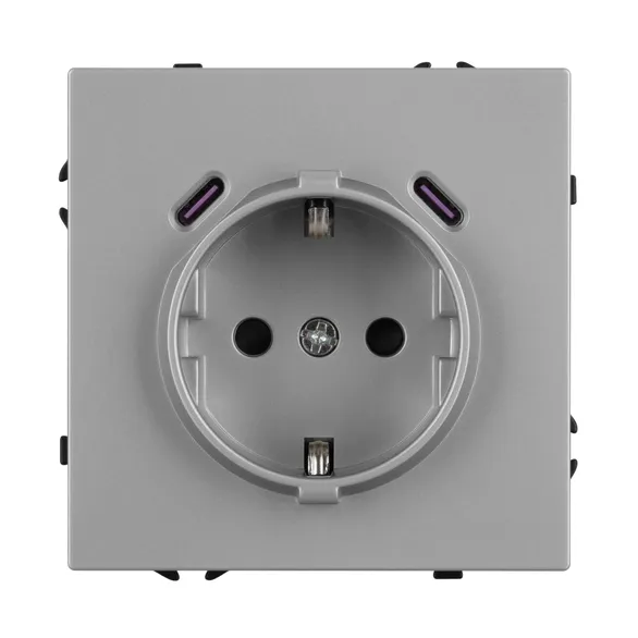 Механизм розетки с USB зарядкой SCT-NOBE-MUCC-SFPL-IS (230V, 16A) (Arlight, -)