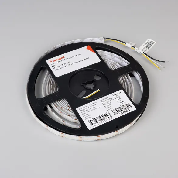 Светодиодная лента CSP-X640-10mm 24V White-MIX (23 W/m, IP20, 5m) (Arlight, Изменяемая ЦТ)