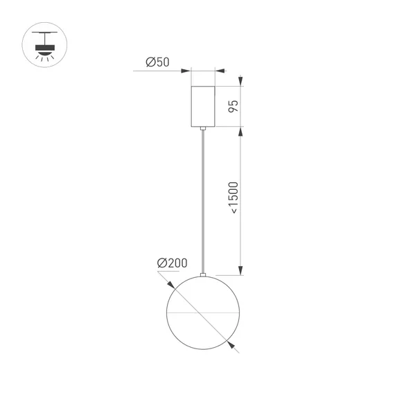 Светильник SP-EMISFERO-R200-16W Warm3000 (WH, 180 deg, 230V) (Arlight, IP20 Металл, 3 года)