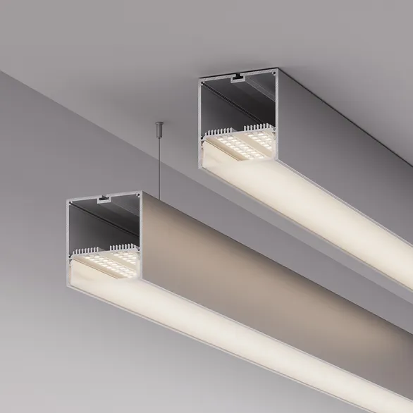 Профиль с экраном SL-LINE-7477-2500 ANOD+OPAL (Arlight, Алюминий)