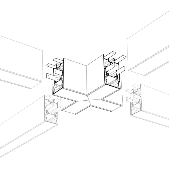 Угол S2-LINE-4067-X90 крестовой (Arlight, Металл)