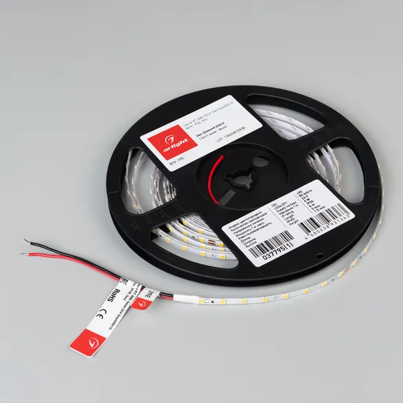 Светодиодная лента RT-A80-5mm 24V Day4000 (5 W/m, IP20, 5m) (Arlight, Открытый)