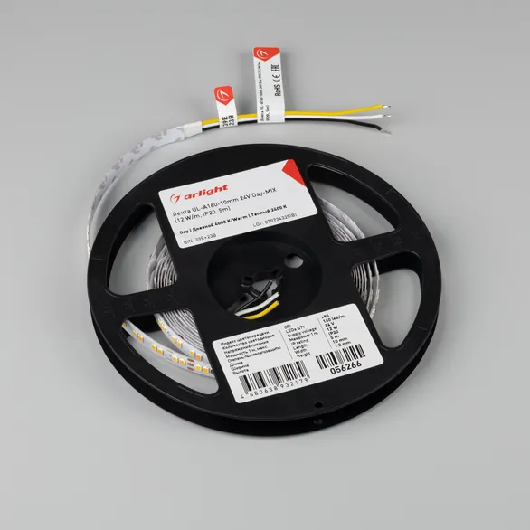 Светодиодная лента UL-A160-10mm 24V Day-MIX (12 W/m, IP20, 5m) (Arlight, Изменяемая ЦТ)