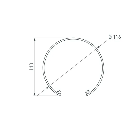 Экран SL-ROUND-D120-2000 OPAL (Arlight, Пластик)