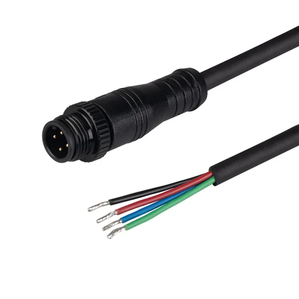 Коннектор питания ARL-WAVE-0612-RGB-CON-POWER-MALE-BLK (Arlight, IP67 Пластик, 3 года)