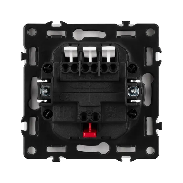 Механизм выключателя трехклавишный непроходной SWT-NOBE-MK03-SFPL-WH (230V, 10A) (Arlight, Белый кварц)