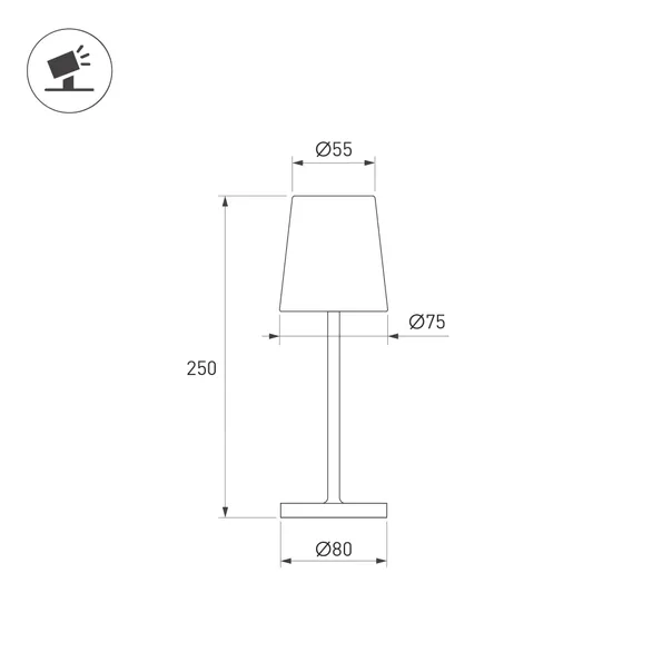 Светильник SP-DAISY-TAB-1.5W Warm3000-MIX (RS, 90 deg) (Arlight, IP54 Металл, 2 года)