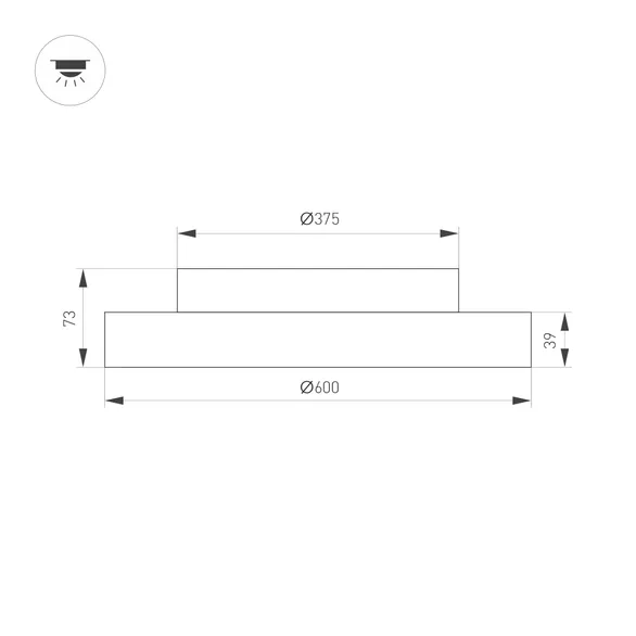 Светильник SP-ESTELY-R600-50W Warm3300-MIX (WH, 80 deg, 230V, TRIAC) (Arlight, IP20 Металл, 5 лет)