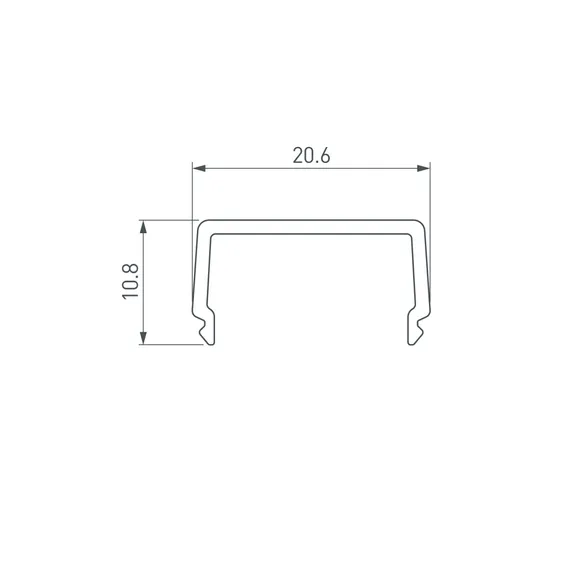 Экран ARH-WIDE-B-H20-2000 Square Frost-PM (Arlight, Пластик)