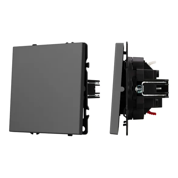 Механизм выключателя одноклавишный проходной SWT-NOBE-MKP1-SFPL-GR (230V, 10A) (Arlight, -)