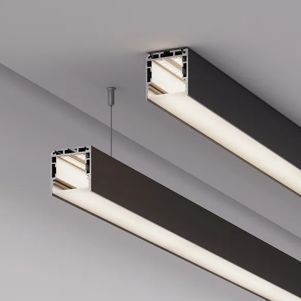 Профиль SL-LINE-3535-3000 BLACK с рефлектором (Arlight, Алюминий)