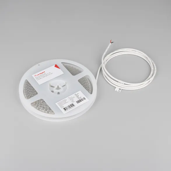 Светодиодная лента герметичная RTW-PU-A120-10.5mm 12V White6000 (16.8 W/m, IP68, Wire 2m, 5m) (Arlight, -)