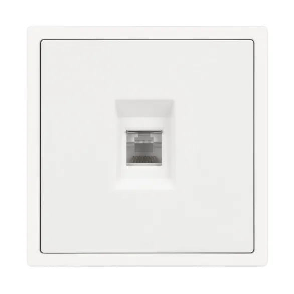 Механизм компьютерной розетки SCT-NOBE-MPC1-SFPL-WH (RJ-45, CAT6) (Arlight, Белый кварц)