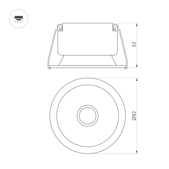 Светильник MS-HARBOR-R82-10W Warm3000 (WH, 36 deg, 230V) (Arlight, IP20 Металл, 5 лет)